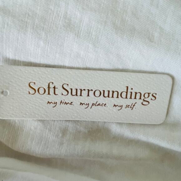 Soft Surroundings Brand New Archipelago Embroidered White red T Shirt - Picture 4 of 12